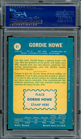 Gordie Howe Autographed 1969-70 O-Pee-Chee Card #61 Detroit Red Wings PSA/DNA #83300632