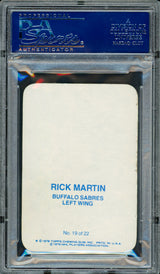 Rick Martin Autographed 1976-77 Topps Glossy Card #19 Buffalo Sabres PSA/DNA #83468950