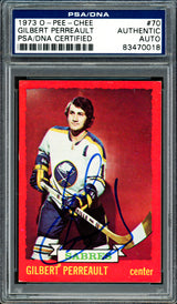 Gil Gilbert Perreault Autographed 1973-74 O-Pee-Chee Card #70 Buffalo Sabres PSA/DNA #83470018