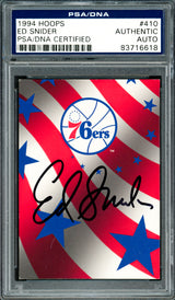 Ed Snider Autographed 1994-95 Hoops Card #410 Philadelphia 76ers Owner PSA/DNA #83716618