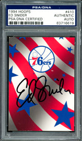 Ed Snider Autographed 1994-95 Hoops Card #410 Philadelphia 76ers Owner PSA/DNA #83716619