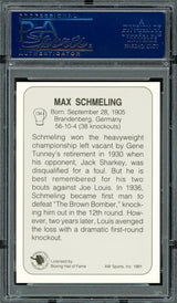 Max Schmeling Autographed 1991 AW Sports Card #134 PSA/DNA #83314039