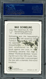 Max Schmeling Autographed 1991 AW Sports Card #134 (Smudged) PSA/DNA #83314048