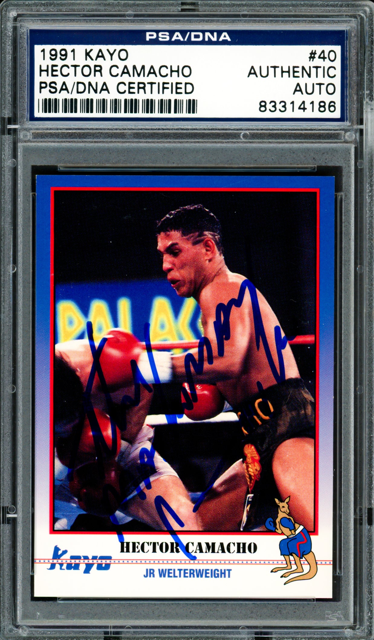 Hector Camacho Autographed 1991 Kayo Rookie Card #40 PSA/DNA #83314186