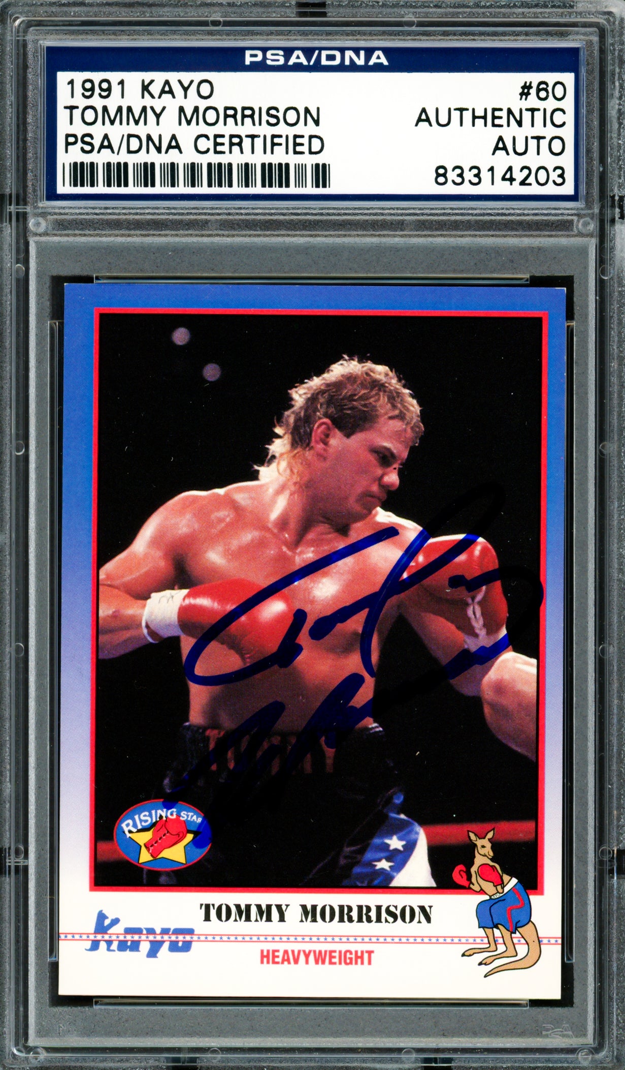 Tommy Morrison Autographed 1991 Kayo Rookie Card #60 PSA/DNA #83314203