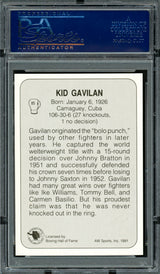 Kid Gavilan Autographed 1991 AW Sports Card #85 PSA/DNA #83314241