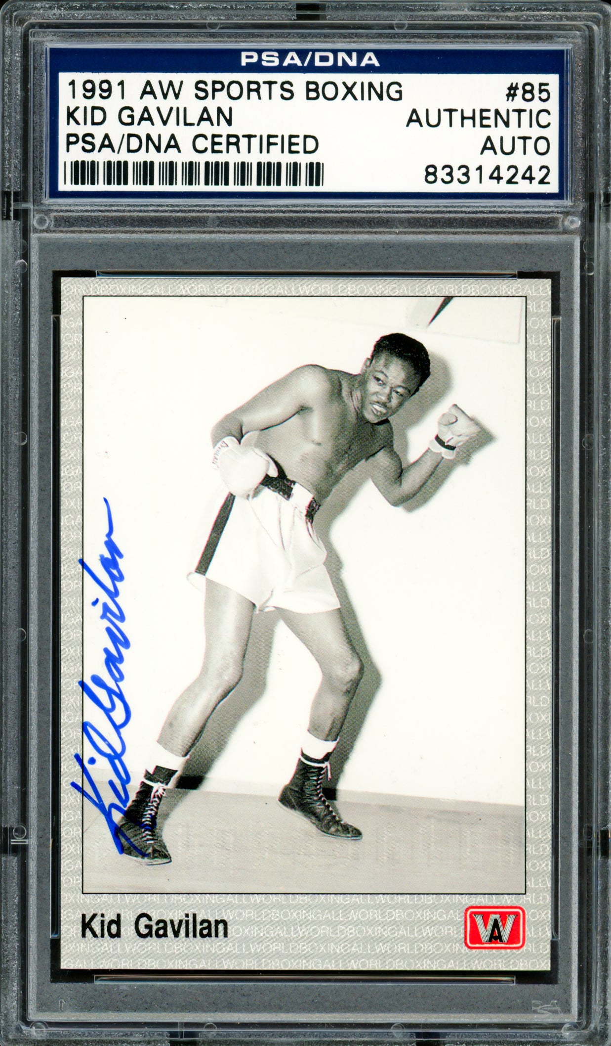 Kid Gavilan Autographed 1991 AW Sports Card #85 PSA/DNA #83314242
