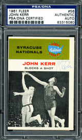 Johnny Red Kerr Autographed 1961 Fleer Card #56 Syracuse Nationals PSA/DNA #83315080