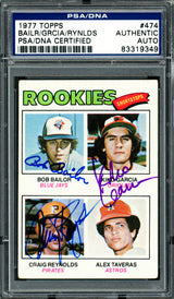 Kiko Garcia, Bob Bailor & Craig Reynolds Autographed 1977 Topps Rookie Card #474 PSA/DNA #83319349