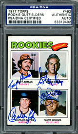 Tony Armas, Steve Kemp & Carlos Lopez Autographed 1977 Topps Rookie Card #492 PSA/DNA #83319402