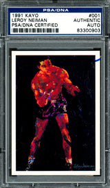 Leroy Neiman Autographed 1991 Kayo Card #1 PSA/DNA #83300903
