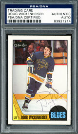 Doug Wickenheiser Autographed 1987-88 O-Pee-Chee Card #193 St. Louis Blues PSA/DNA #83921214