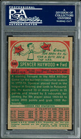 Spencer Haywood Autographed 1973-74 Topps Card #120 Seattle Supersonics PSA/DNA #83920790