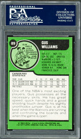 Gus Williams Autographed 1977-78 Topps Card #89 Golden State Warriors PSA/DNA #83920813