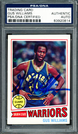 Gus Williams Autographed 1977-78 Topps Card #89 Golden State Warriors PSA/DNA #83920814