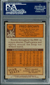 Downtown Fred Brown Autographed 1978-79 Topps Card #59 Seattle Supersonics PSA/DNA #83920999