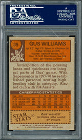 Gus Williams Autographed 1978-79 Topps Card #39 Seattle Supersonics PSA/DNA #83921006