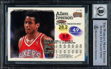 Allen Iverson Autographed 1997-98 Hoops Card #114 Philadelphia 76ers Auto Grade Gem Mint 10 Beckett BAS Witnessed #16562011