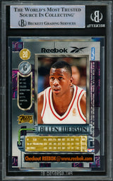 Allen Iverson Autographed 1997-98 Metal Universe Reebok Bronze Card #20 Philadelphia 76ers Beckett BAS Witnessed #16562918