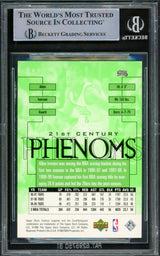 Allen Iverson Autographed 1999 UD Century Legends Card #54 Philadelphia 76ers Beckett BAS Witnessed #16562845