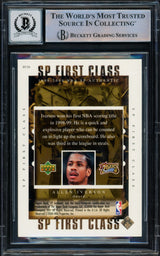 Allen Iverson Autographed 1999-00 SP Authentic First Class Card #FC10 Philadelphia 76ers Auto Grade Gem Mint 10 Beckett BAS Witnessed #16562224