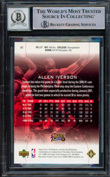 Allen Iverson Autographed 2000-01 SP Authentic Card #61 Philadelphia 76ers Auto Grade Gem Mint 10 Beckett BAS Witnessed #16562016