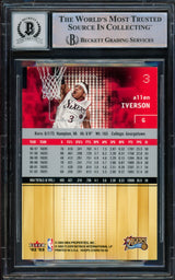 Allen Iverson Autographed 2002-03 Hoops Stars Card #3 Philadelphia 76ers Auto Grade Gem Mint 10 Beckett BAS Witnessed #16562108