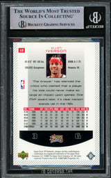 Allen Iverson Autographed 2002-03 SP Authentic Card #68 Philadelphia 76ers Beckett BAS Witnessed #16562919