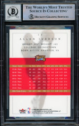 Allen Iverson Autographed 2004-05 Flair Card #13 Philadelphia 76ers Auto Grade Gem Mint 10 Beckett BAS Witnessed #16562004