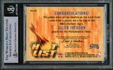 Allen Iverson Autographed 2004-05 Hoops Hot List Jerseys Card #A1 Philadelphia 76ers With Game Used Jersey Patch Beckett BAS Witnessed #16563118