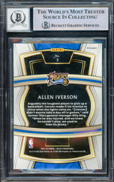 Allen Iverson Autographed 2021-22 Select Company Prizms Red Card #3 Philadelphia 76ers Auto Grade Gem Mint 10 Beckett BAS Witnessed #16562533