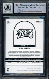 Allen Iverson Autographed 2022-23 Hoops Card #297 Philadelphia 76ers Auto Grade Gem Mint 10 Beckett BAS Witnessed #16562124