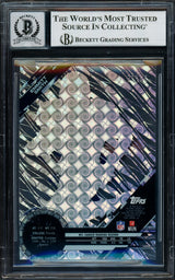 Emmitt Smith Autographed 2015 Topps High Tek Tidal Diffractor Card #50 Dallas Cowboys Auto Grade Gem Mint 10 #64/75 Beckett BAS #16890468