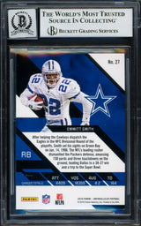 Emmitt Smith Autographed 2016 Panini Unparalleled Orange Card #27 Dallas Cowboys Auto Grade Gem Mint 10 #95/99 Beckett BAS #16898211