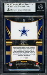 Emmitt Smith Autographed 2019 Select Prizms Tri-Color Card #197 Dallas Cowboys #166/199 Beckett BAS #16900756