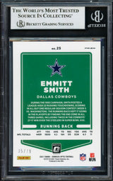 Emmitt Smith Autographed 2021 Donruss Optic Orange Scope Card #25 Dallas Cowboys #35/79 Beckett BAS #16901141