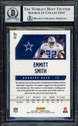 Emmitt Smith Autographed 2021 Panini Phoenix Fire Burst Card #32 Dallas Cowboys Auto Grade Gem Mint 10 Beckett BAS #16891857