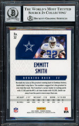 Emmitt Smith Autographed 2021 Panini Phoenix Fire Burst Card #32 Dallas Cowboys Auto Grade Gem Mint 10 Beckett BAS #16891857