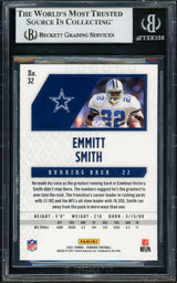 Emmitt Smith Autographed 2021 Panini Phoenix Fire Burst Card #32 Dallas Cowboys Beckett BAS #16901364