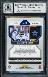 Emmitt Smith Autographed 2021 Panini Prizm Prizms Orange Card #248 Dallas Cowboys Auto Grade Gem Mint 10 #216/249 Beckett BAS #16898207