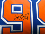 Edmonton Oilers Wayne Gretzky Autographed Framed Blue Authentic Mitchell & Ness 1986 Vintage Throwback Jersey UDA Holo Stock #249485