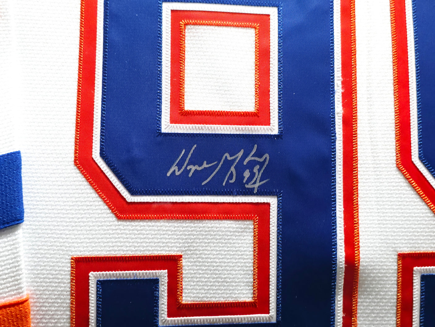 Edmonton Oilers Wayne Gretzky Autographed Framed White Authentic Mitchell & Ness 1986 Vintage Throwback Jersey UDA Holo Stock #249484