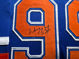 Edmonton Oilers Wayne Gretzky Autographed Framed Blue & Orange Jersey Beckett BAS #AE31366