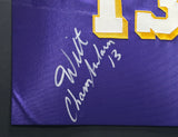 Los Angeles Lakers Wilt Chamberlain Autographed Framed Purple Jersey PSA/DNA & Beckett BAS #AE20862