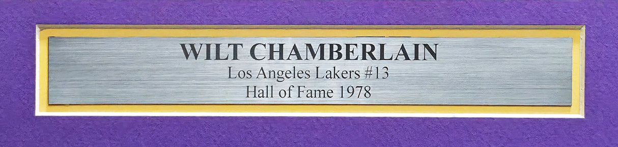 Los Angeles Lakers Wilt Chamberlain Autographed Framed Purple Jersey PSA/DNA & Beckett BAS #AE20862