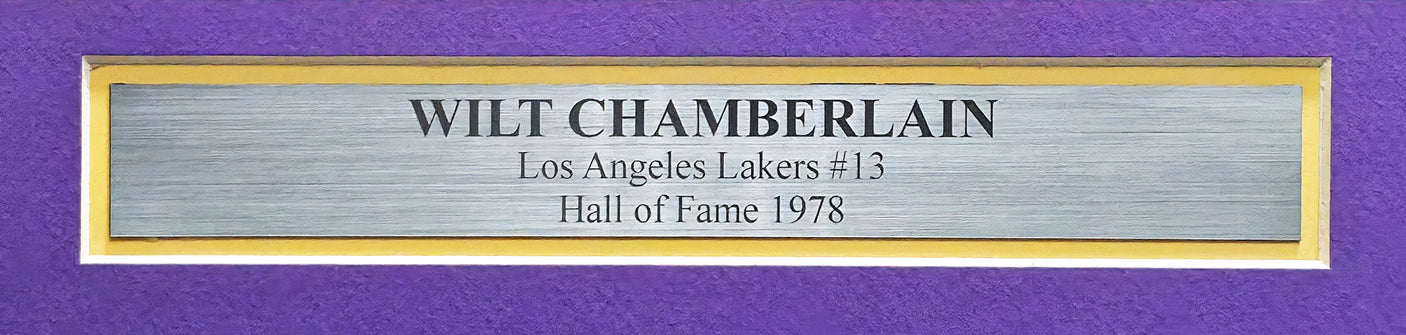 Los Angeles Lakers Wilt Chamberlain Autographed Framed Purple Jersey PSA/DNA & Beckett BAS #AE20862