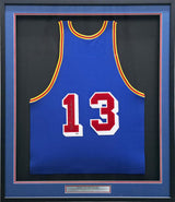 Philadelphia Warriors Wilt Chamberlain Autographed Framed Blue 1961-62 Mitchell & Ness Jersey JSA & PSA/DNA #AP30127