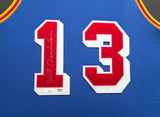 Philadelphia Warriors Wilt Chamberlain Autographed Framed Blue 1961-62 Mitchell & Ness Jersey JSA & PSA/DNA #AP30127