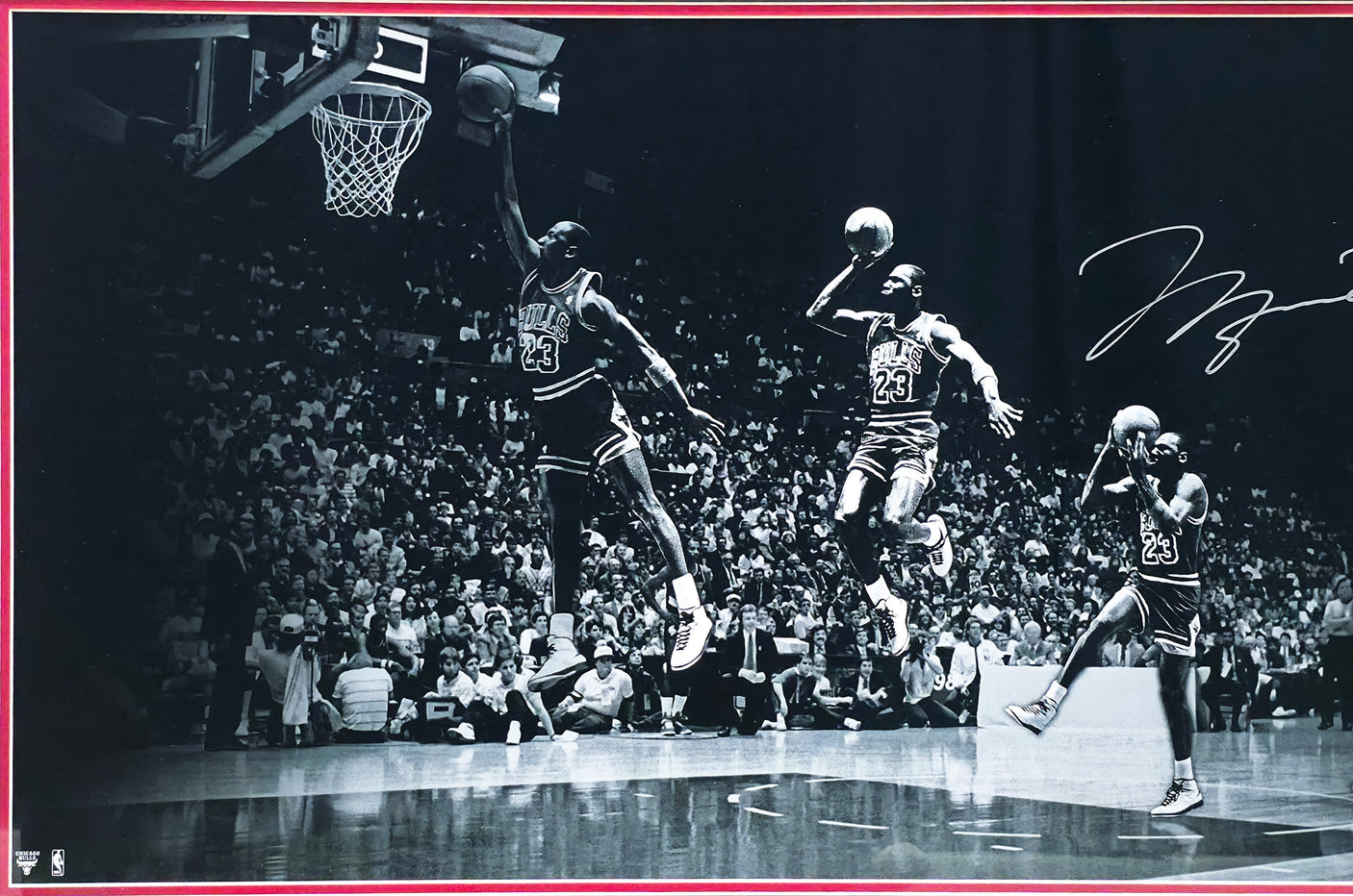 Michael Jordan Autographed Framed 18x36 'We Have Lift Off' Photo Chicago Bulls #1/123 UDA Holo #BAM86280