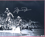 Michael Jordan Autographed Framed 18x36 'We Have Lift Off' Photo Chicago Bulls #112/123 UDA Holo #BAM142310